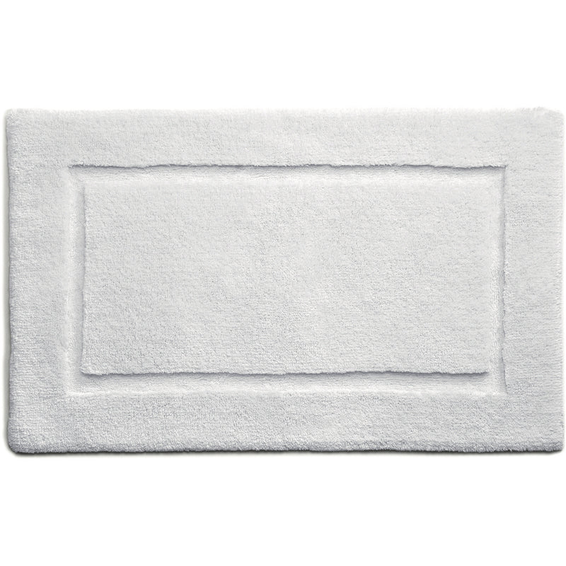 Bamboo Border White Bathmat 1