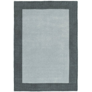 Borders Wool Rug Grey 1