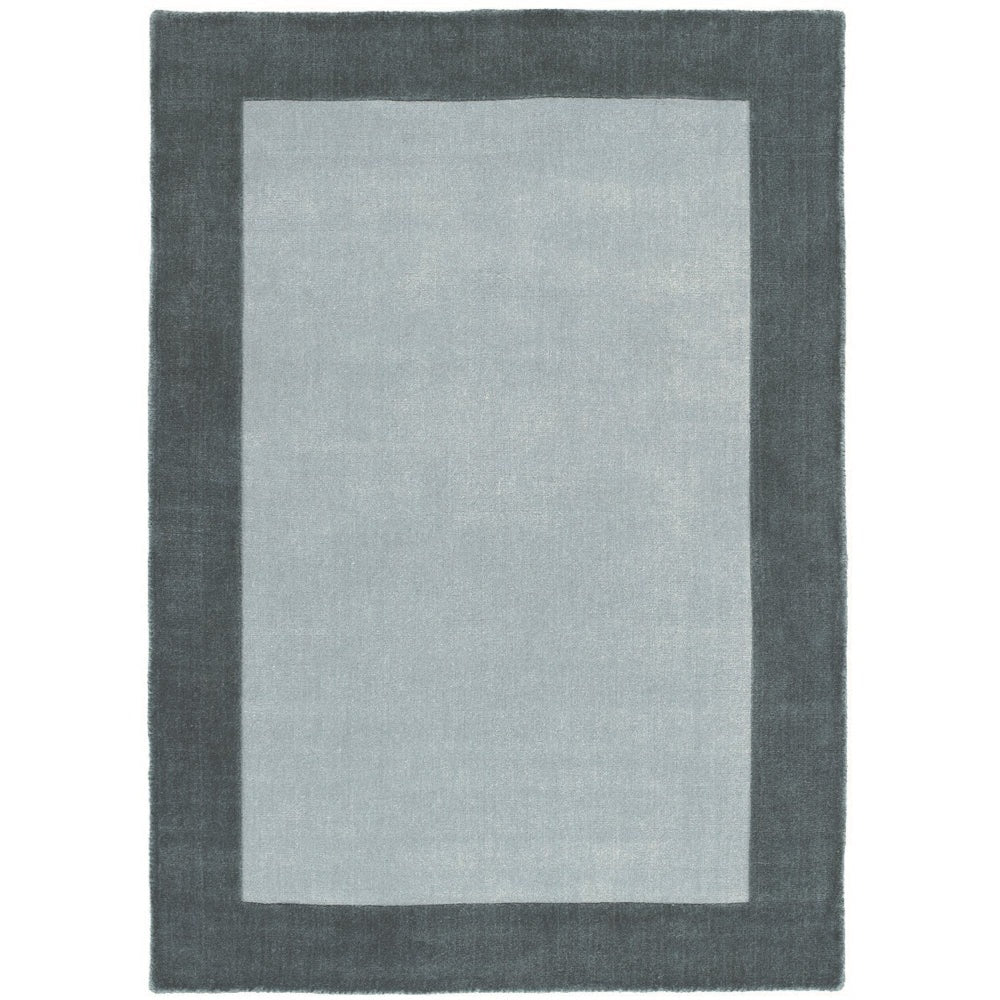 Borders Wool Rug Grey 1