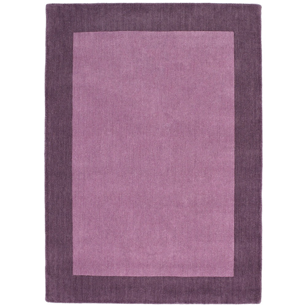 Borders Wool Rug Mauve 1