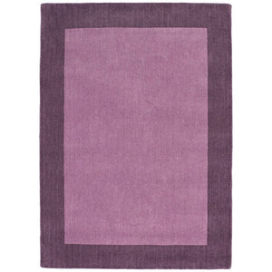 Borders Wool Rug Mauve 1