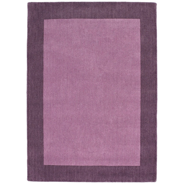 Borders Wool Rug Mauve 1