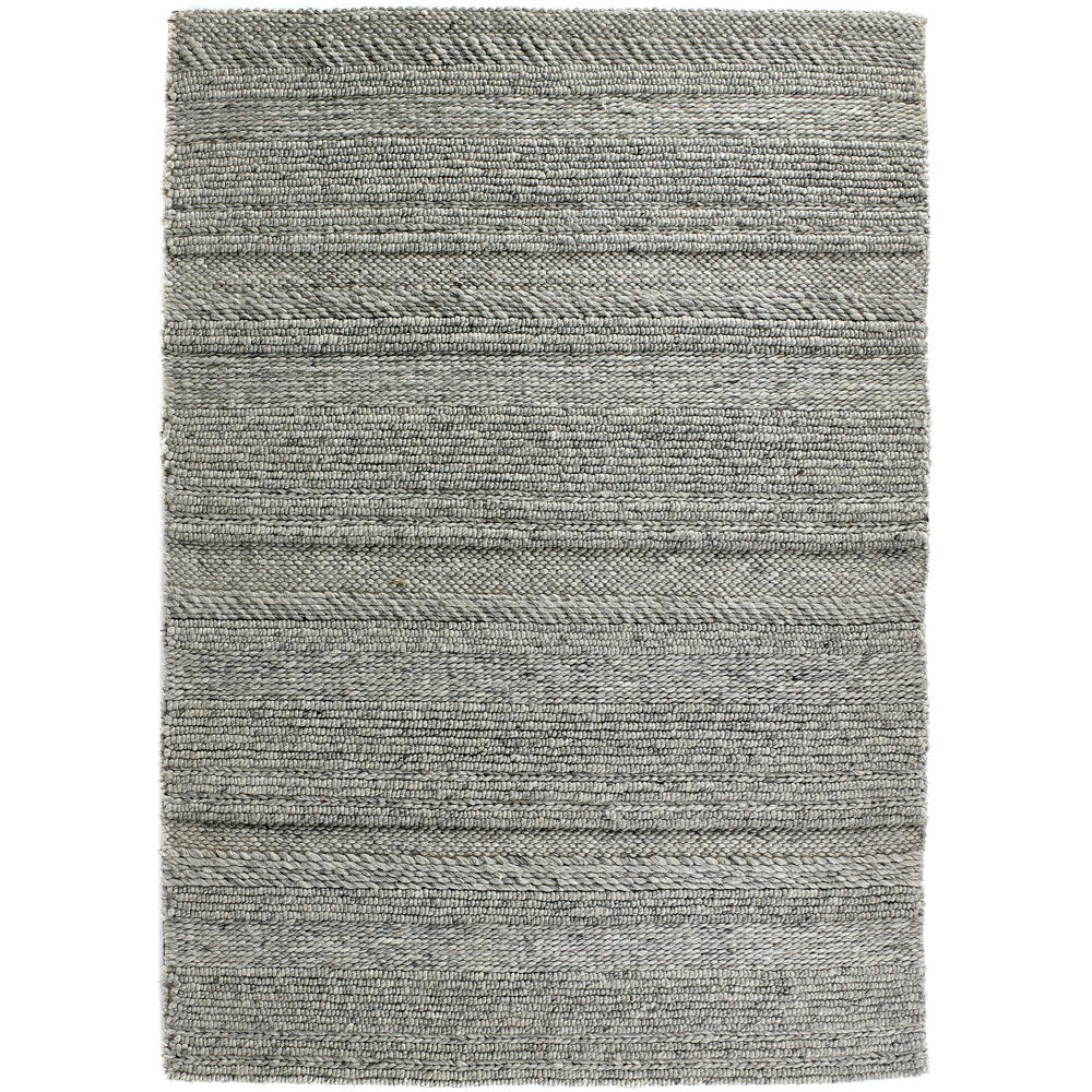 Chunky Knit Rug Grey/Natural 1