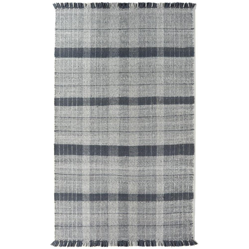 Highland Check Rug Navy 1