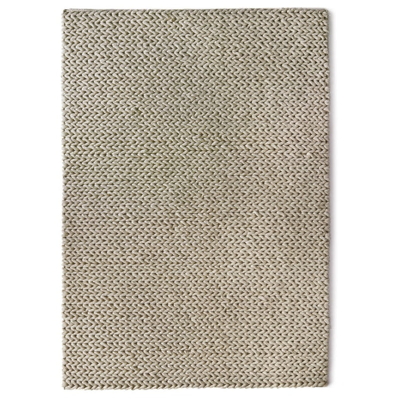 Fusion Oyster Rug made from wool, featuring woven design in solid dark cream.