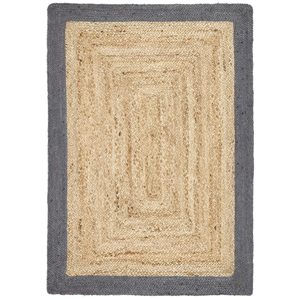 Jute Border Rug Grey 1