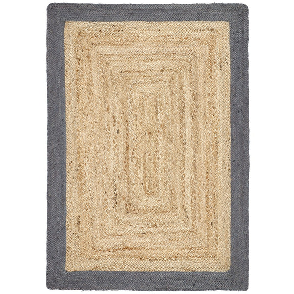 Jute Border Rug Grey 1