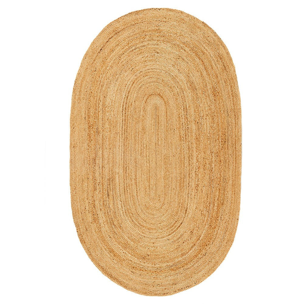 Jute Extra Rug Plain Oval 1