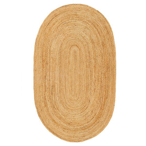 Jute Extra Rug Plain Oval 1