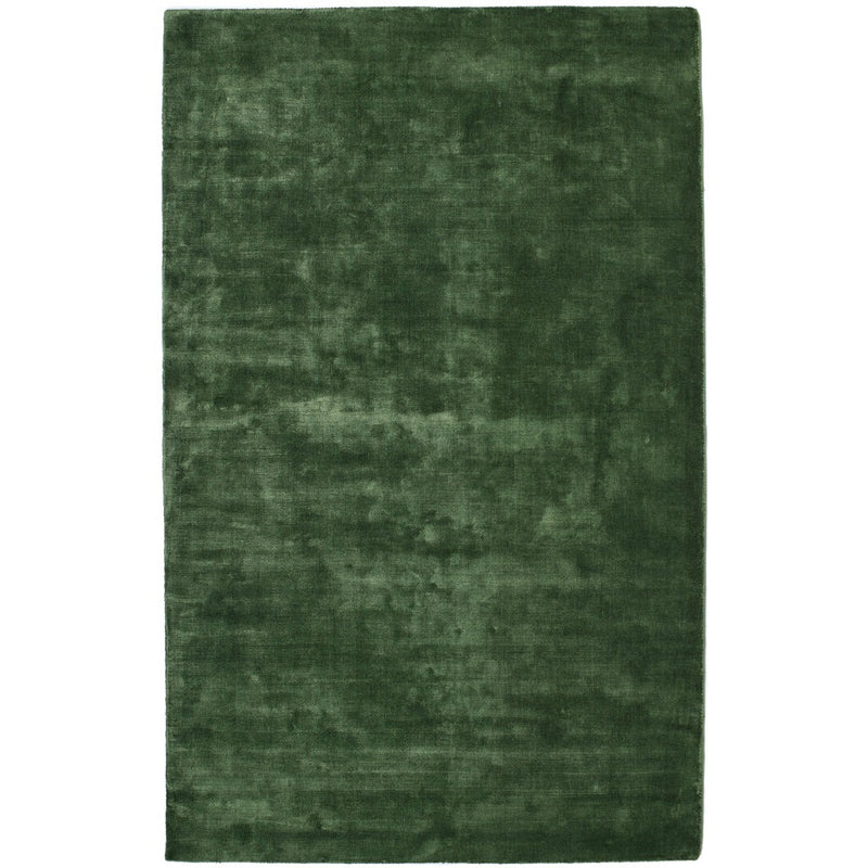Karma Fern Rug made from 100% viscose, featuring different shades of light and dark green.
