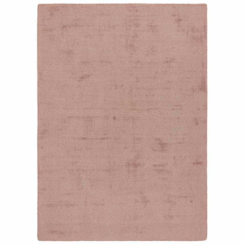 Reef Blush Rug made from 100% recycled materials in a solid pink colour. 