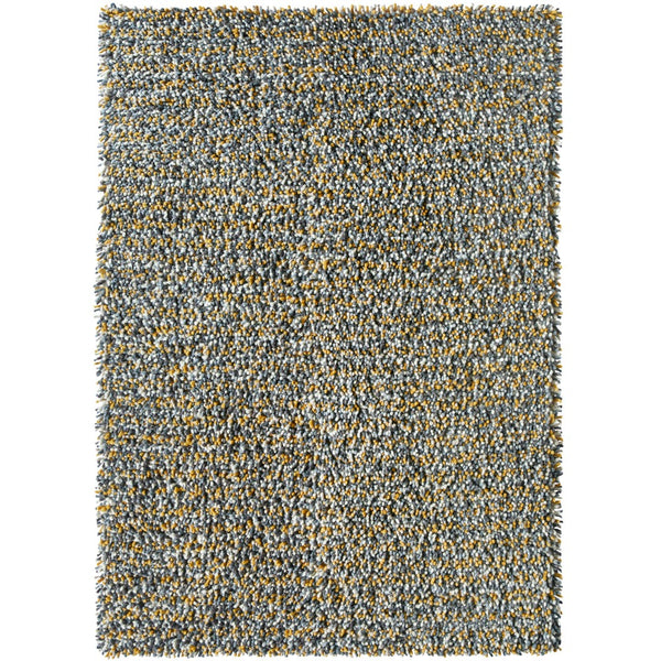 Rocks Shaggy Wool Rug Ochre 1