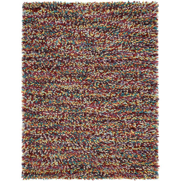 Rocks Shaggy Wool Rug Multi 1