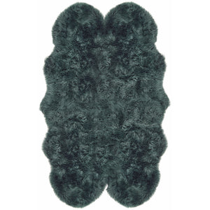 Genuine Sheepskin Rug Forest Green