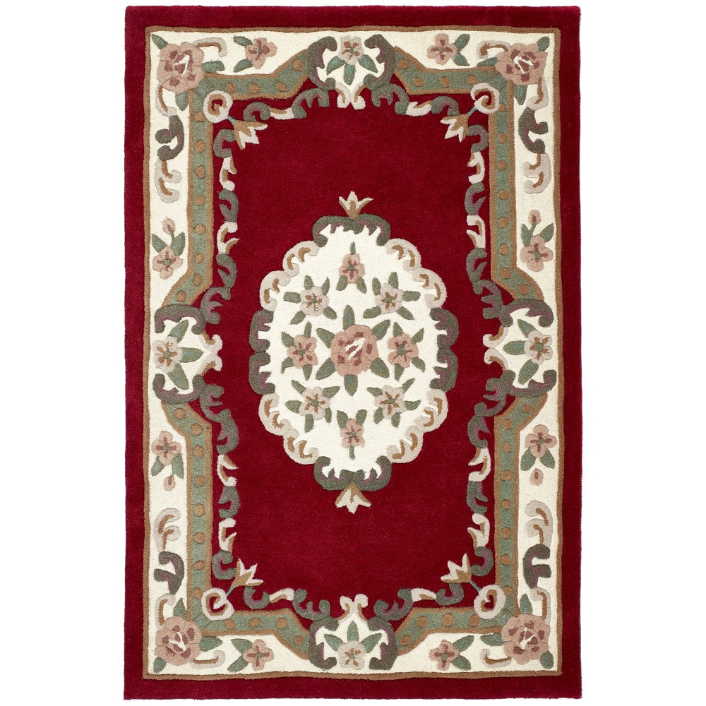 Shensi Aubusson Rug in Wine 1
