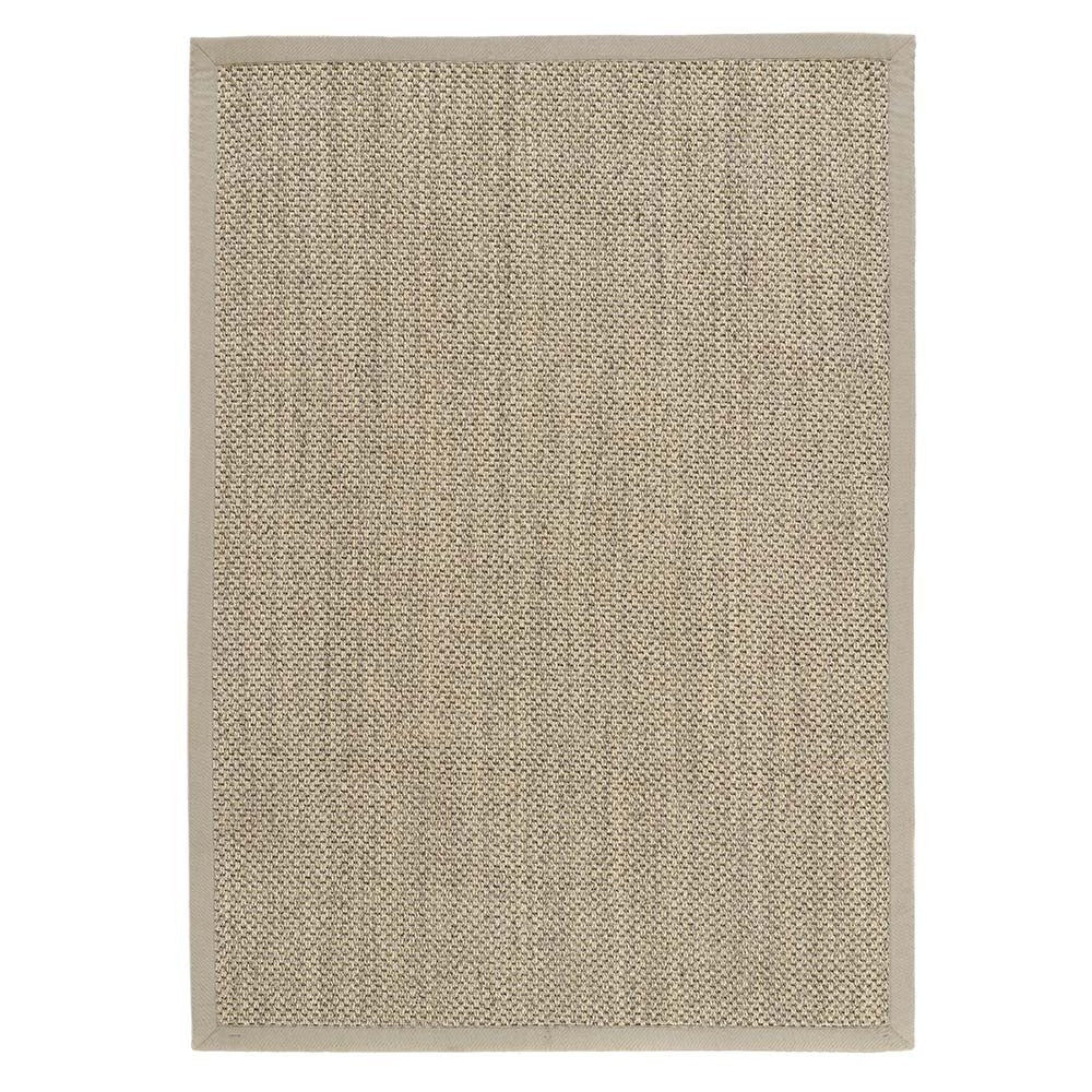 Sisal Rug Light Beige with Sand Border 1