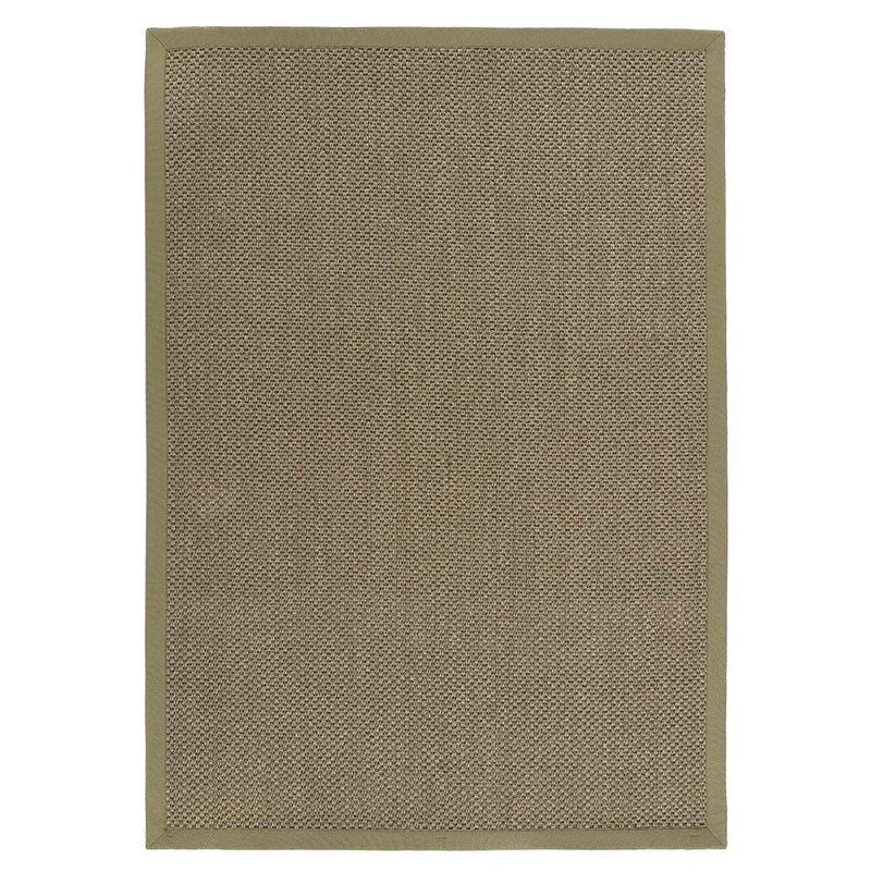 Sisal Rug Green with Sage Green Border made from 100% sisal in a solid green colour. 