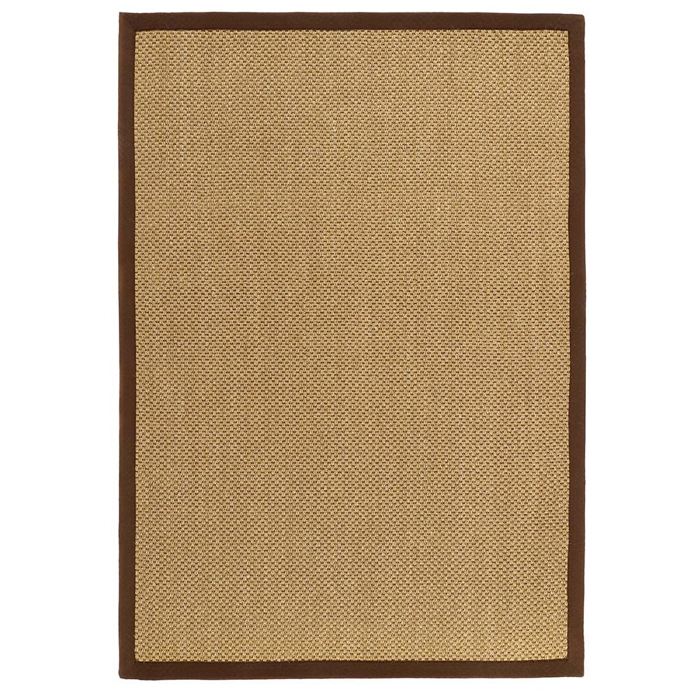 Sisal Rug Natural with Dark Brown Border 1