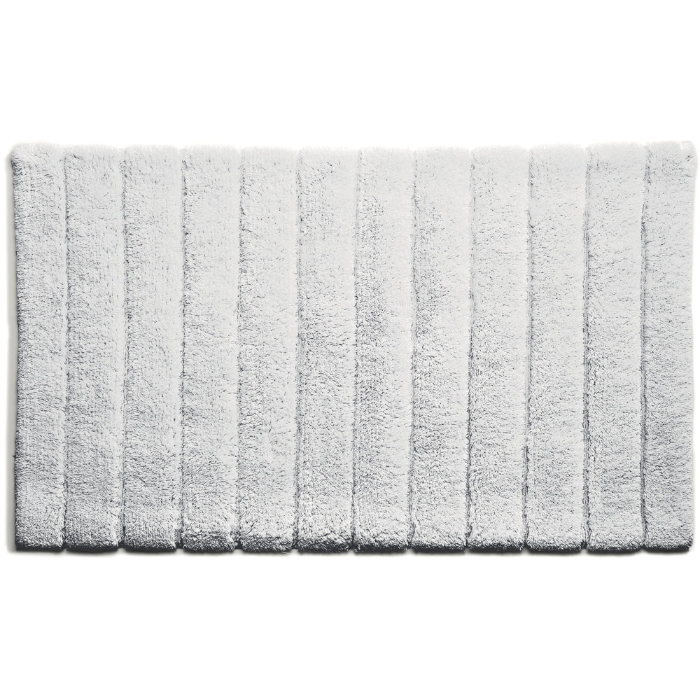 Bamboo Stripe White Bathmat 1